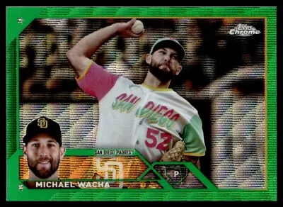 2023 Topps Chrome Update Green Wave Refractor Michael Wacha /99 San Diego Padres • $2.63