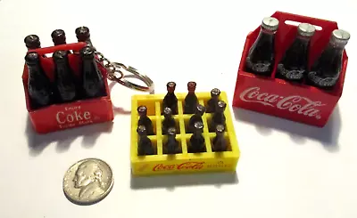 3 Vintage Sets Coca-Cola Miniature Six Pack Bottles In Carton & 11 In Crate • $9.99