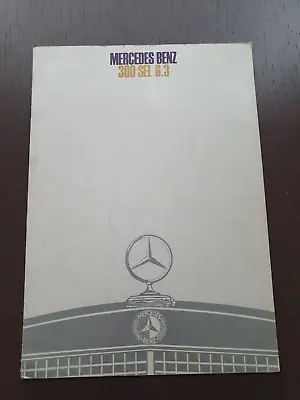 Sales Brochure Catalog Mercedes 300 SEL 6.3 W109 109 • $275