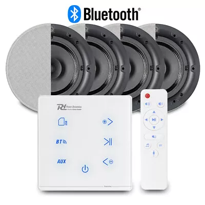 Bluetooth Ceiling Speaker Set - 4x QI65CB 6.5  And A100W Home Audio Music System • £319