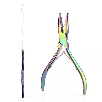 MicroLinks Hair Extension Tools Kit Beading Pliers Loop Threader Bead Device Kit • $13.29