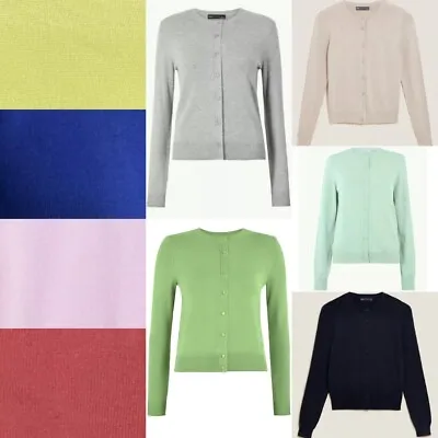£14.99 • Buy  Ex M&S Cardigan Ladies Short Cardi Jumper Knit Button Sweater Top Soft Comfy P3