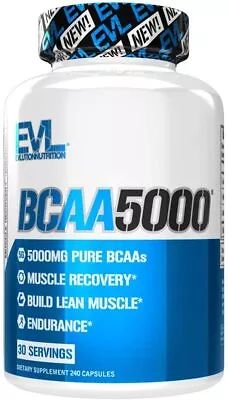 EVLUTION NUTRTION BCAA5000  BCAA Amino Acids  240 Capsules • $59.90