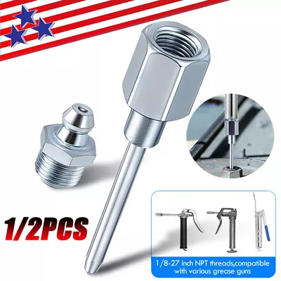 1/2Pcs Grease Gun Needle Tip Of The Mouth Removable Needle Nose Head Nozzle US • $7.99