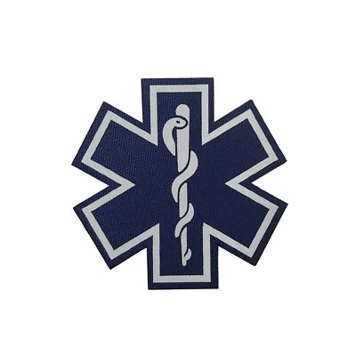 IR Reflective Medic MED Cross First Aid EMS Hook Loop Patch Back Fastener Badge • $5.22
