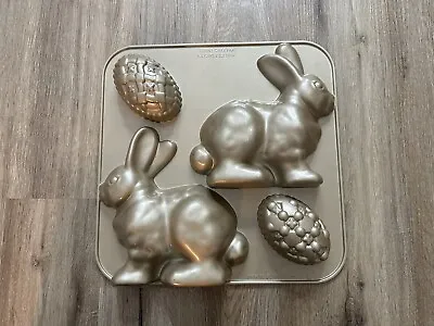 Wiliams Sonoma Nordic Ware Easter Bunny Rabbit Eggs Cake Baking Pan Mold 9.5 Cup • $19.99