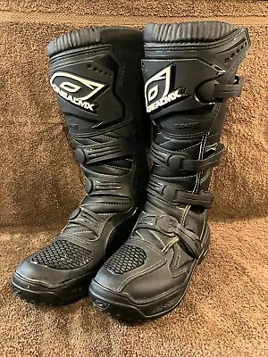 O'Neal Racing Element Boots 2018 Black Size 9 US 42 Euro Motocross MX Enduro ADV • $59.95