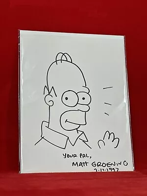 Matt Groening Signed Homer Simpson Sketch “The Simpsons” * CLEARANCE PRICE* • $379.99