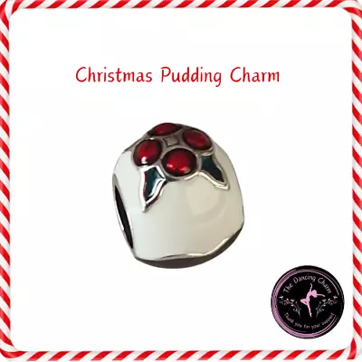 Cute Christmas Pudding Charm Genuine S925 Sterling Silver • £10.95