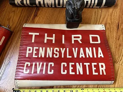 1930 Brooklyn Manhattan NYC Vintage BUS Roll Sign Civic Center City Hall Bridge • $150