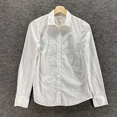 J. Crew Shirt Women S Small White Button Up Collared Haberdashery Long Sleeve • $17.99