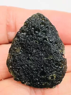 Moldavite-57CT Genuine Raw Moldavite Crystal From Czech Republic PIC Certificate • $0.99