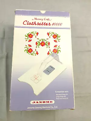 Memory Craft Janome Clothsetter 10000 With Extension Plate Box & Instructions • $52.95