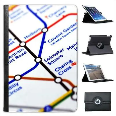 Close Up Tube Map Leicester Square London Leather Case For IPad Mini & Retina • £9.99