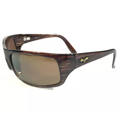 Maui Jim Sunglasses MJ202-10 Peahi Brown Wood Grain Frames With Brown Lenses • $239.99