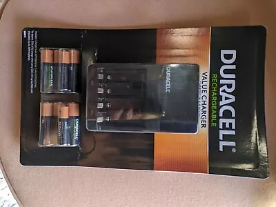 Duracell Rechargeable Batteries And Charger New • $18