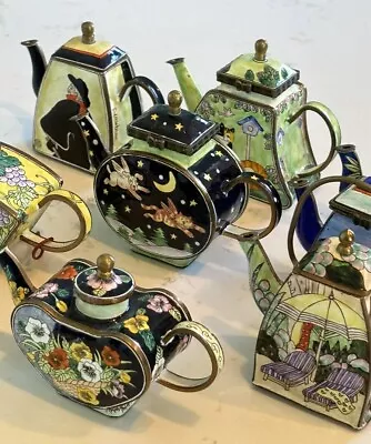 LOT Kelvin Chen Miniature Enamel Teapots (7) Kelvin Chen  • (1)  Empress Arts • $125