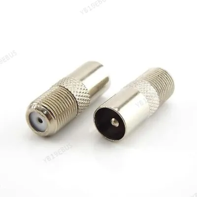 F Type Female Plug To PAL Male Socket Connector For Coaxial TV Antenna B19 • $2.21