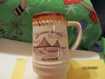 Mackinac Bridge Michigan Tanker/Stein Made In Taiwan • $9.99