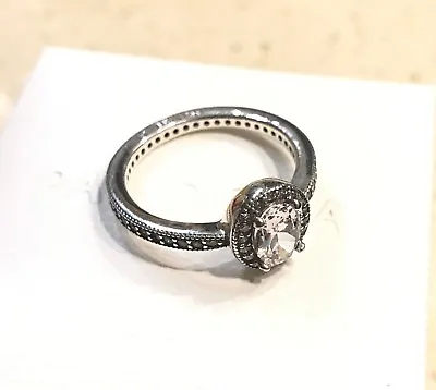 Pandora Vintage Elegance Ring #191017CZ +HINGED BOX +Polishing Cloth +Tag • $38.85