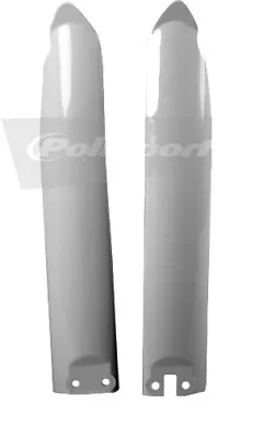 Polisport Fork Guards Covers Plastic Protectors White KX125 KX250 KX500 94-03 • $37.90