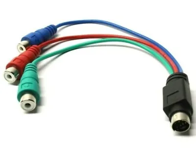 7 Pin S-Video Male To 3 RCA Female RGB Component HD TV Converter Adapter Cable • $10.99