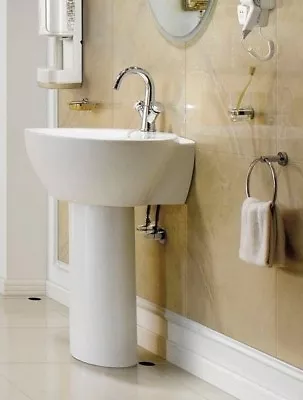 Bathroom Pedestal Sink - Single Wall Mount Pedestal Sink - Modern Sink -Varazze • $899.99