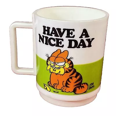 Vintage Garfield Have A Nice Day 1978 Plastic Mug Jim Davis • $12.99