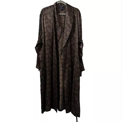 Club Room By Charter Club Men’s Paisley Print Silky Silk Robe One Size • $60