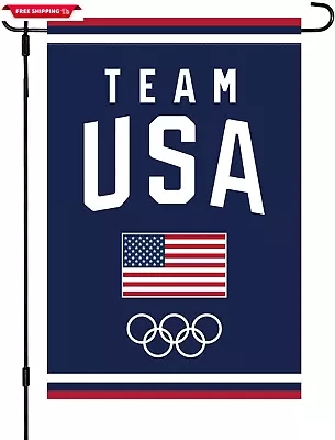 USA Olympic Flag Double Sided Outside 28X42 Inch Garden Flag For Outdoor House F • $22.71