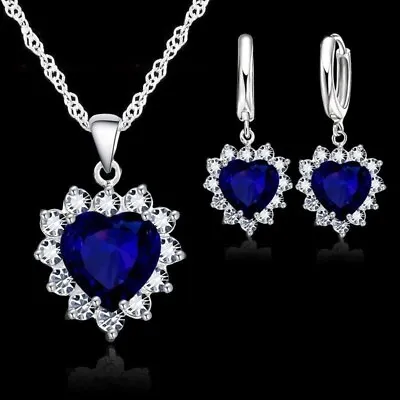 3pcs/set Heart-shaped Necklace Earrings Bridal Jewelry Set For Women Jewelry • $2.17