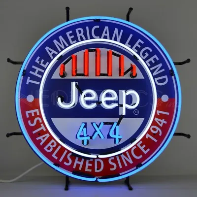 Jeep 4x4 The American Legend Car Garage Racing Neon Light Sign 24 X24  • $424.99