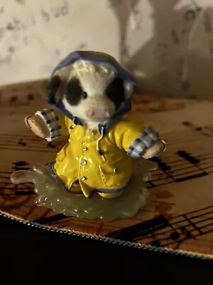 Marys Moo Moos Mooing In The Rain Coat Rainy Day Splash Figurine Enesco Retired • $5.99