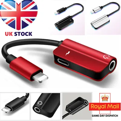 £3.59 • Buy 3.5mm Headphone Jack AUX Splitter Adapter And Charger For IPhone 14 13 12 11 X 8