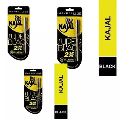 Maybelline New York Colossal Kajal B01B1KQ6N 2X Waterproof 16Hours Pack OF 3 • $55.99