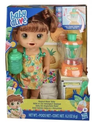 Baby Alive Magical Mixer Baby Doll Blond Eats Brunette  Poops! • $77.09