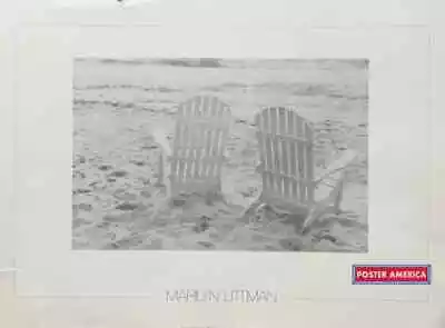 Marilyn Littman Beach Chairs Vintage 1988 Poster Print 18 X 24 • $67.22