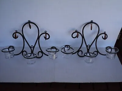Metal  Tea Light Wall Candle Sconce Holder Hanging Wall Mounted Candle Sconces • $28
