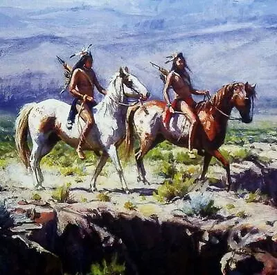 Martin Grelle  Scouts In Rough Country  Western Art  Print  9  X 12  • $19.95