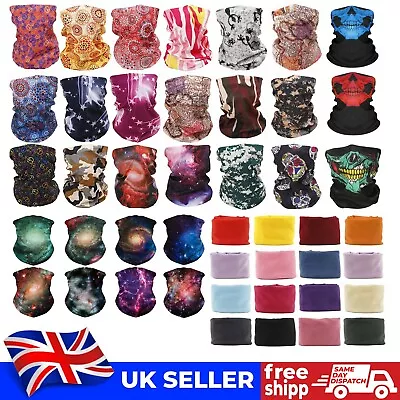 Neck Gaiter Bandana Scarf Snood Face Mask Cycling Moto Seamless Balaclava Biker • $5.71