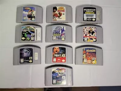 Nintendo 64 N64 Lot Of 10 Games (Mortal Kombat Mace Wave Race...) • $30