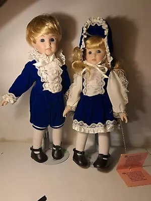 Marian Yu Hierloom Brother And Sister Pair DollsBlue Velvetblonde Hair • $20