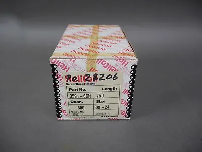 Lot 500 3/8 24 Genuine Helicoil Inserts Part # 3591-6cn .750 Sealed Box ! Nos • $275