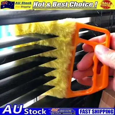 $9.19 • Buy Window Blinds Cleaning Brush Air Conditioner Shutter Dust Cleaner (Orange)