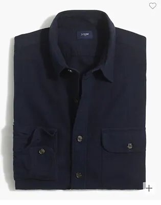 New J.crew Navy Heavyweight Chamois Workshirt Shirt Jacket Sz Xl Af847 • $49.99