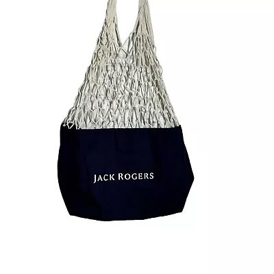 Jack Rogers Beach Tote Navy Blue Nautical Preppy Palm Beach Chic • $25