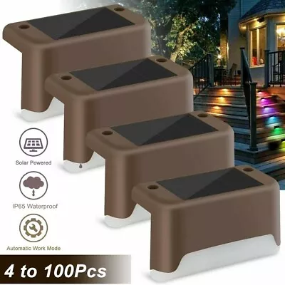 Solar LED Deck Lights Path Outdoor Garden Patio Pathway Stairs Step Fence Lamp • $19.99