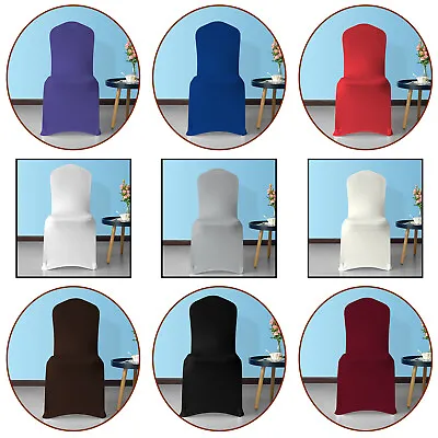 Dining Room Chair Covers Slip Removable Stretch SEAT Cover Wedding Party Decor • £310.89