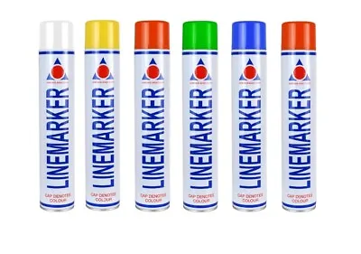 Line Marking 750ml Spray Paint | 7 Colours - HUGE VALUE 6/12 PACK Or Single Can! • £9.95