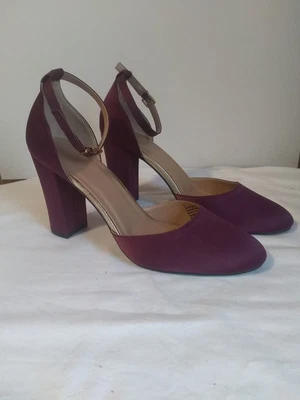 £24.22 • Buy A New Day Women's Heels Shoes  11 Ankle Strap Closed Toe 4  Dark Magenta Purple